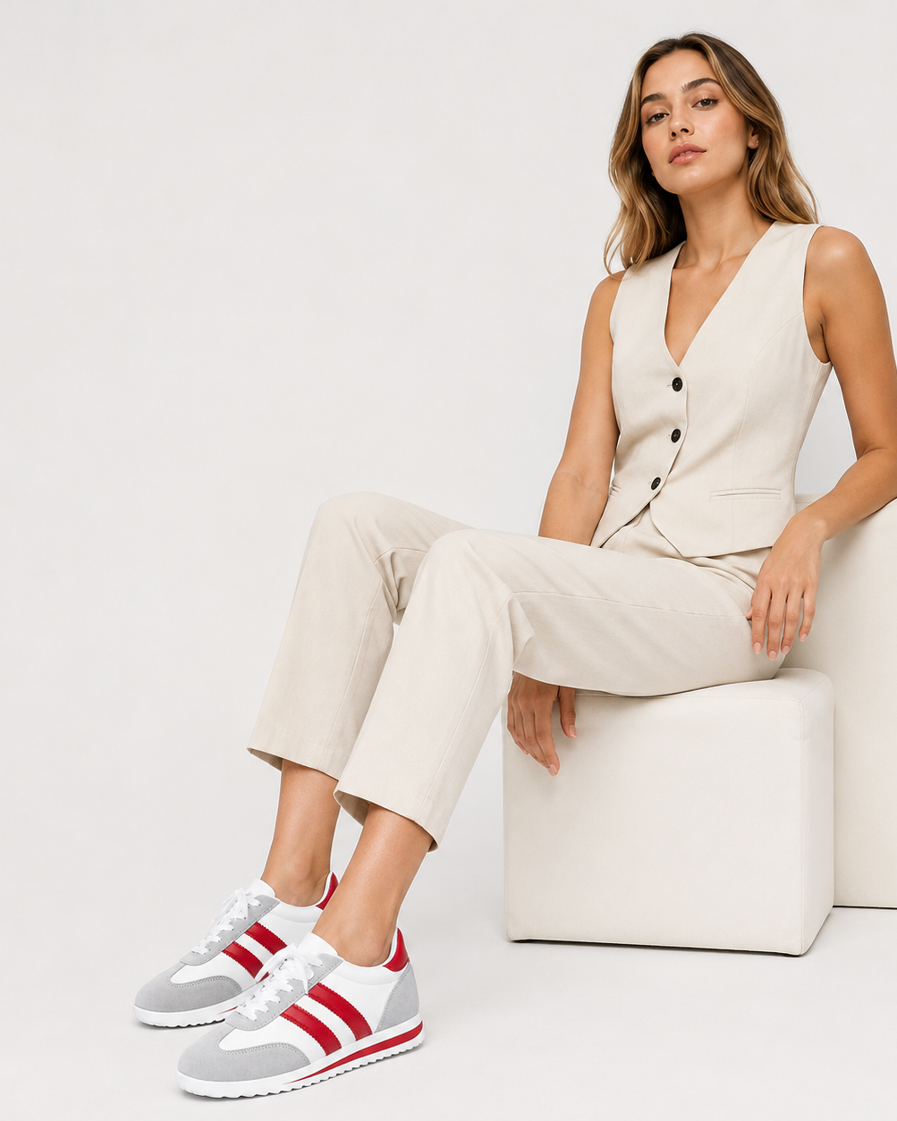 Retro Casual Sneakers – Lightweight Lace-Up Everyday Shoes