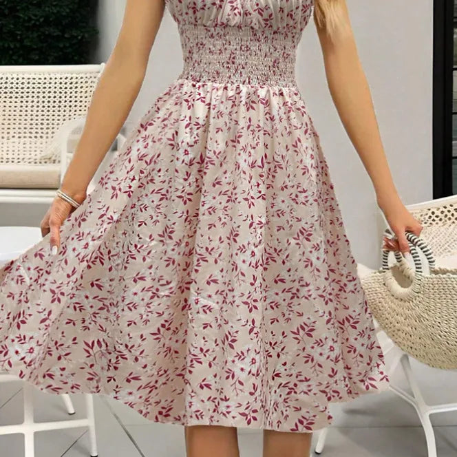 Avelina Women's Floral-Print V-Neck Midi Dress