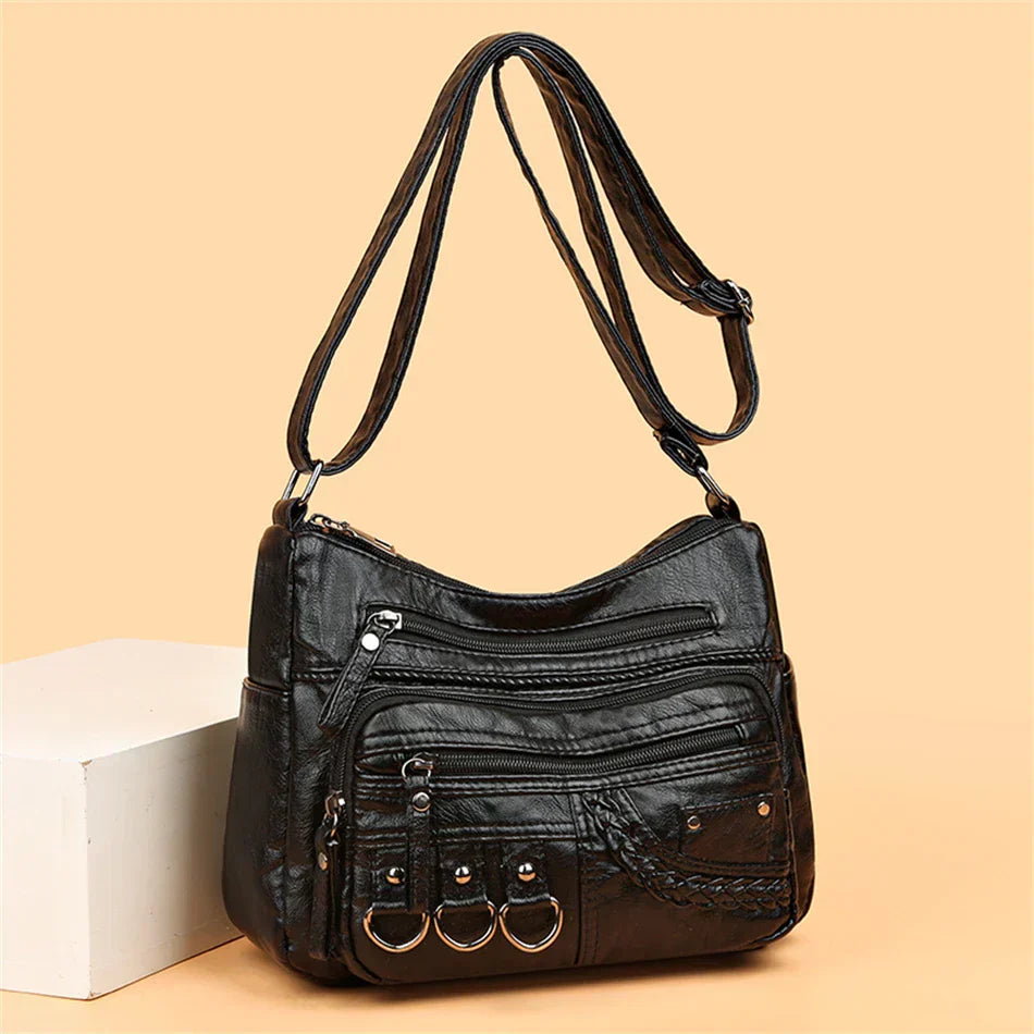 Women's Timeless Multi-Layer Crossbody Bag for Effortless Everyday