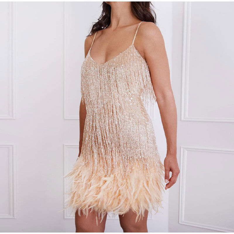 Women's Glamorous Sequined Cocktail Dress