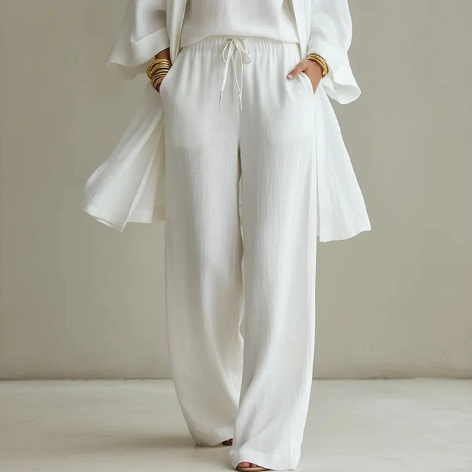 Elara | Effortless Linen-Cotton Three-Piece Set