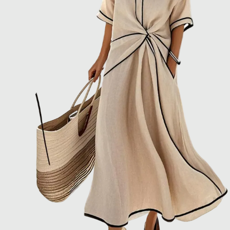Women's Draped Coastal Maxi Dress