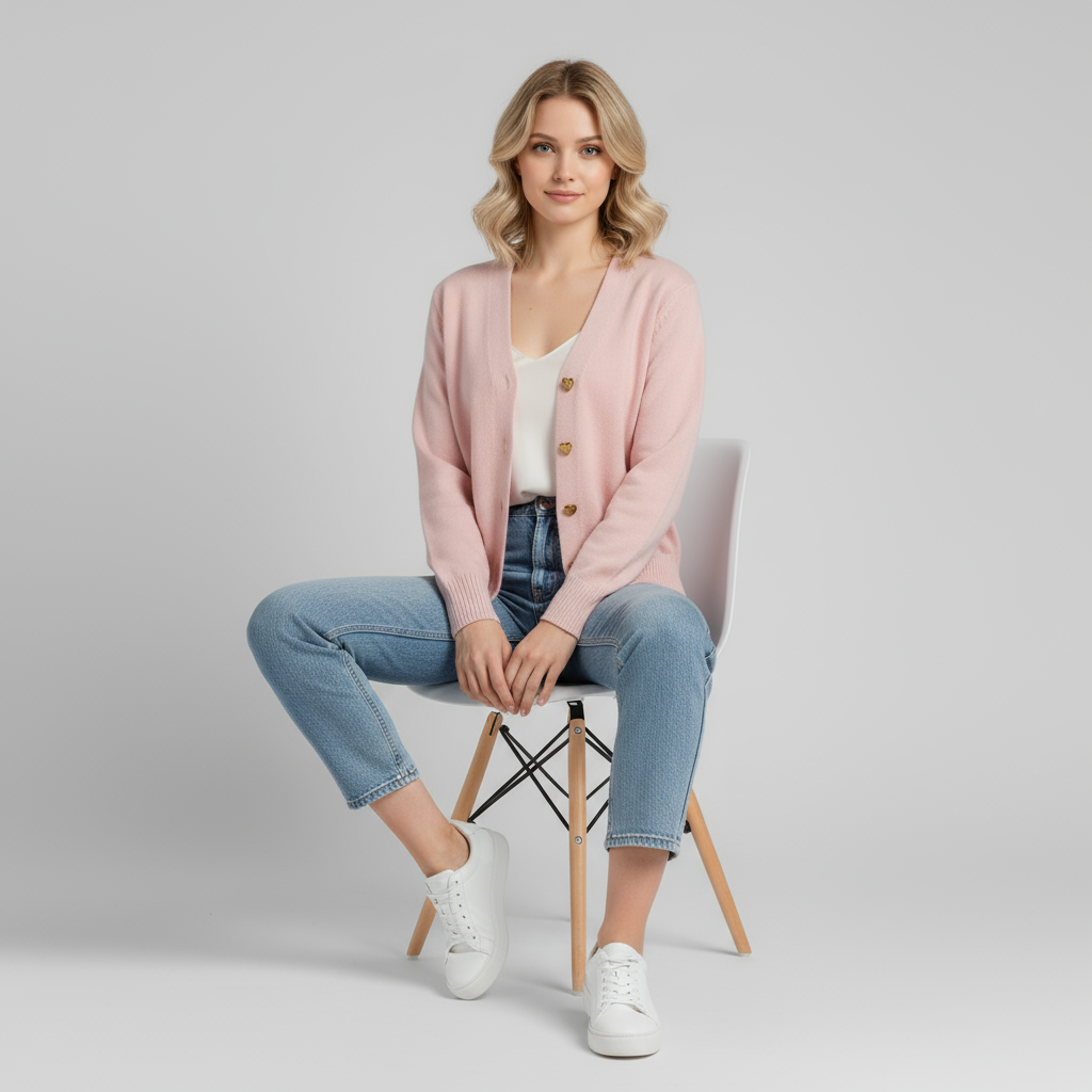 Women's Button-Front Knit Sweater