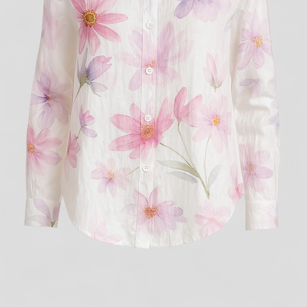Women's Blouse with a Bold, One-of-a-Kind Colorful Print