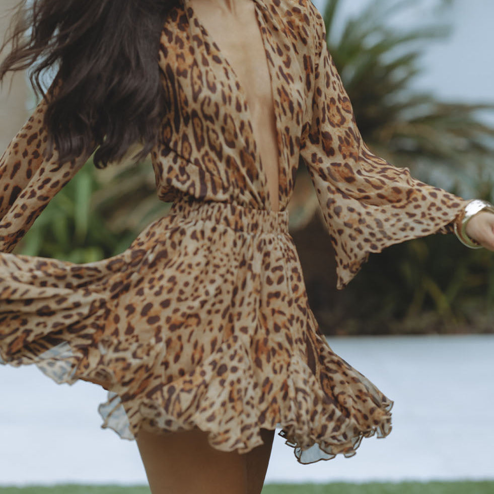 Charlotte Summer Long-Sleeve Mini Dress for Women - Effortless Chic