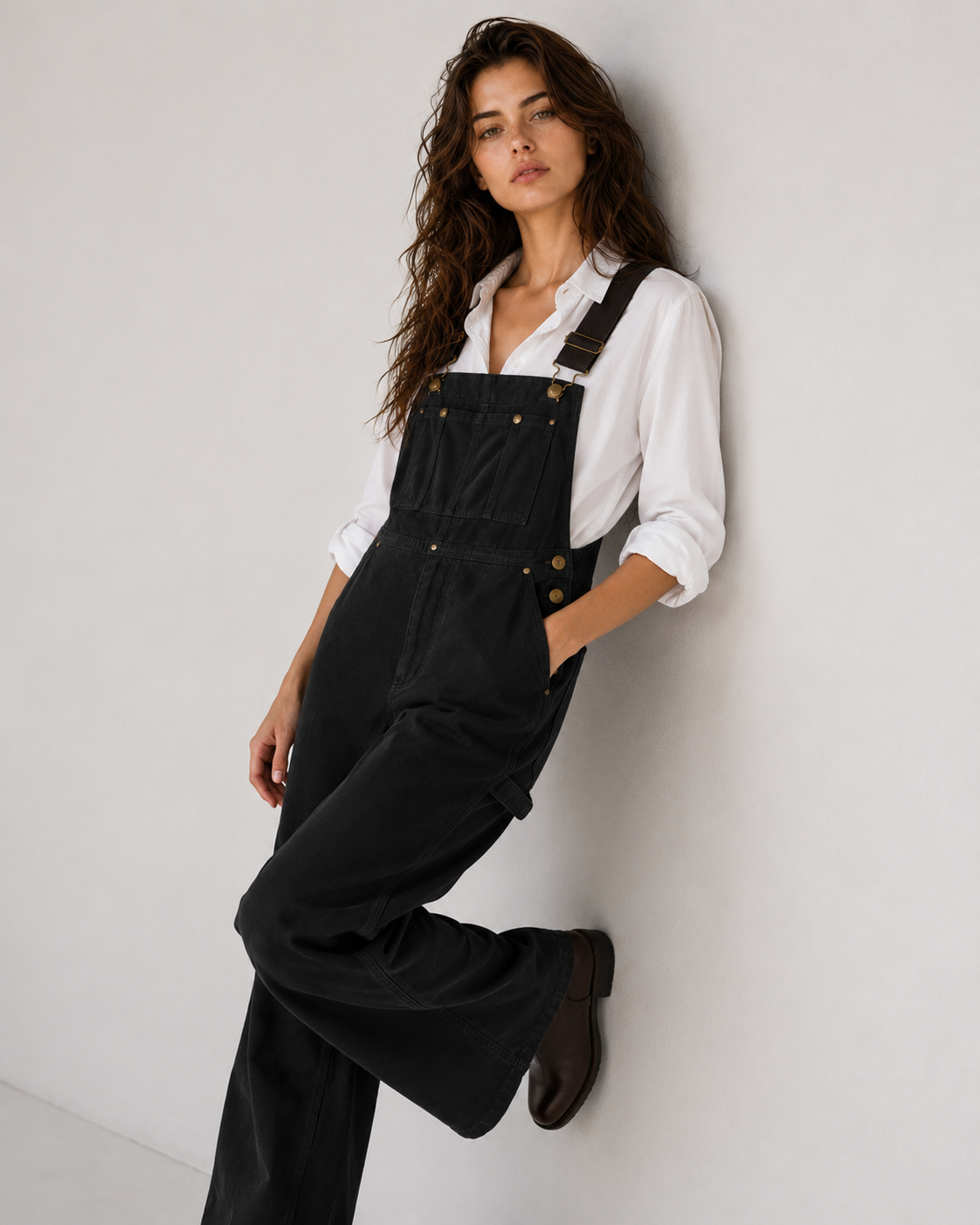 Women > Utility Bib Overalls : Women's Polyester Bib Overalls with Adjustable Straps in van DUUWE