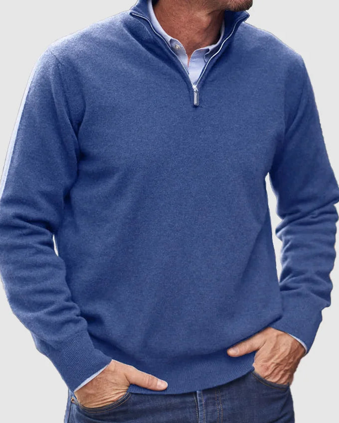 Classic Quarter-Zip Everyday Sweater - Timeless Style and All-Day Comfort