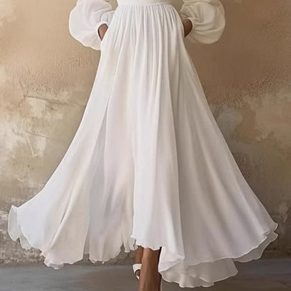 Women's Long Maxi Dress with V-Neck