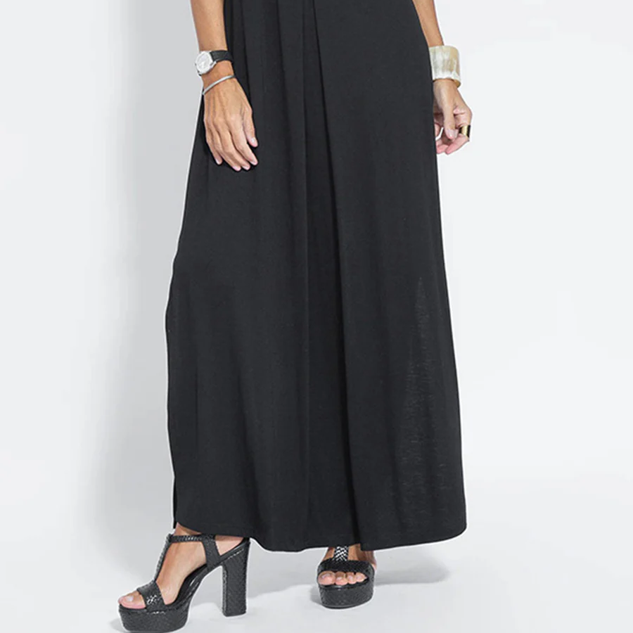 Women's Sleeveless Solid Color Maxi Dress for an Elegant and