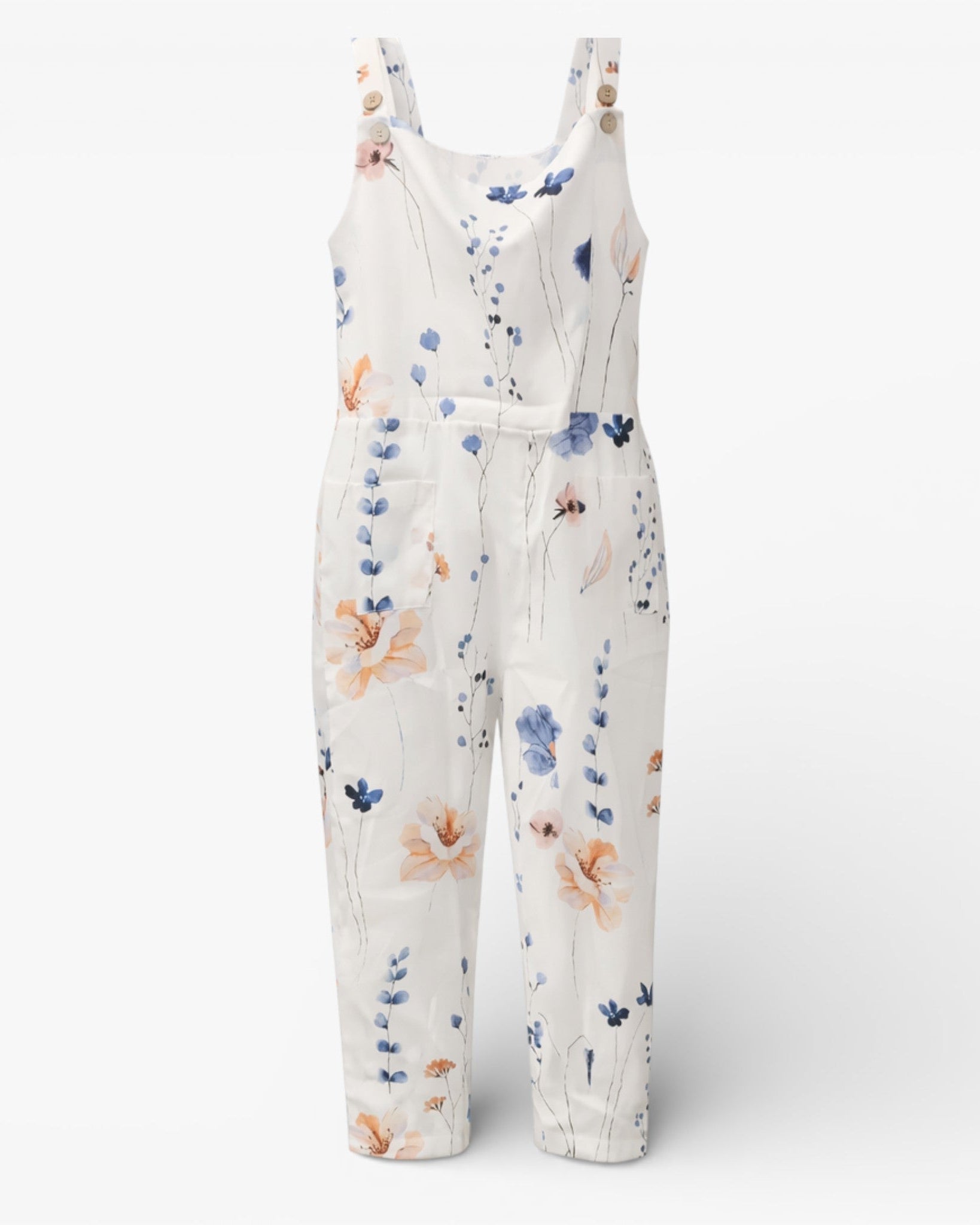 Chic Floral-Print Sleeveless Jumpsuit