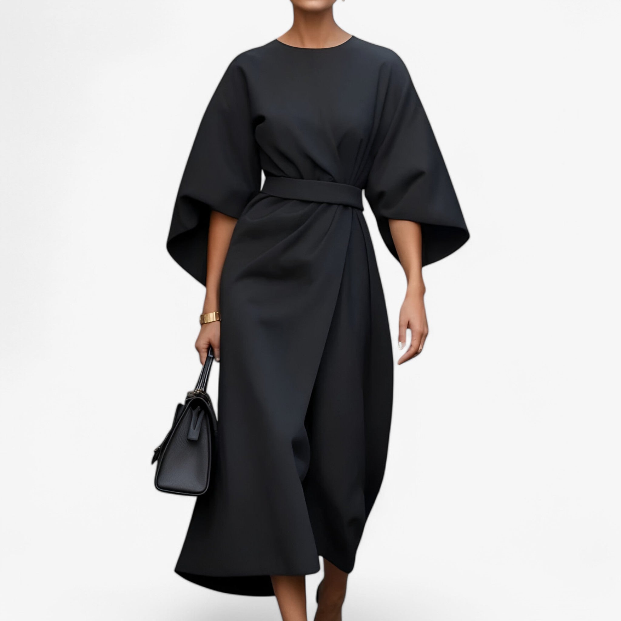 Chic Asymmetric Dress with a Modern, Elegant Silhouette