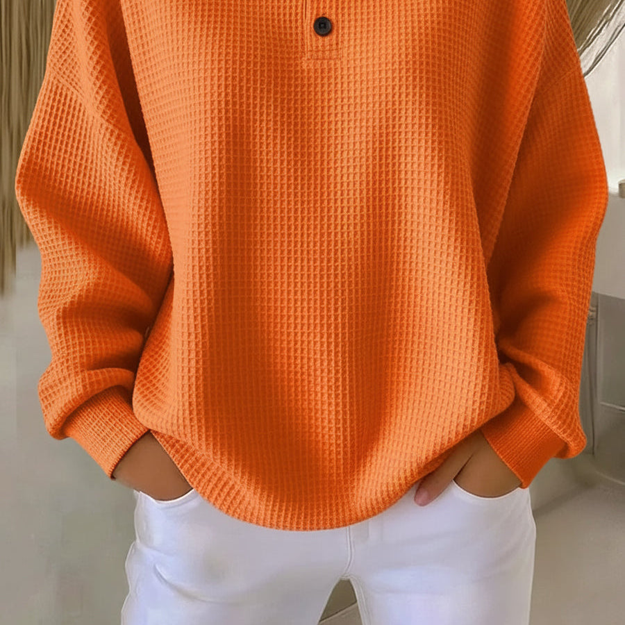 Chic Collar Sweatshirt for Everyday Casual Style