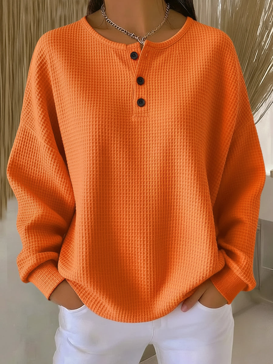 Chic Collar Sweatshirt for Everyday Casual Style