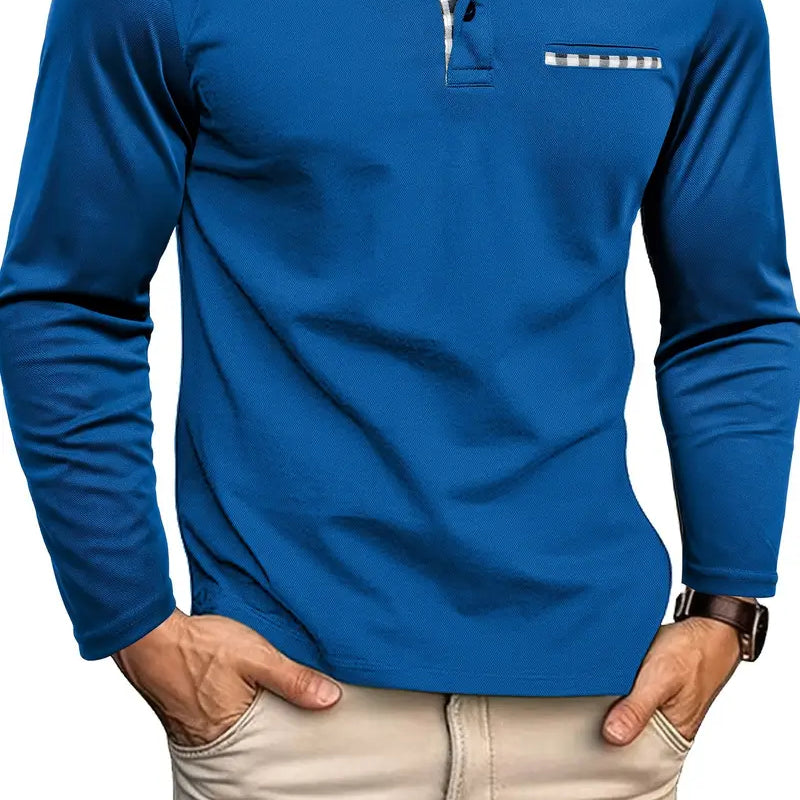 Men's Premium Long-Sleeve Polo Shirt