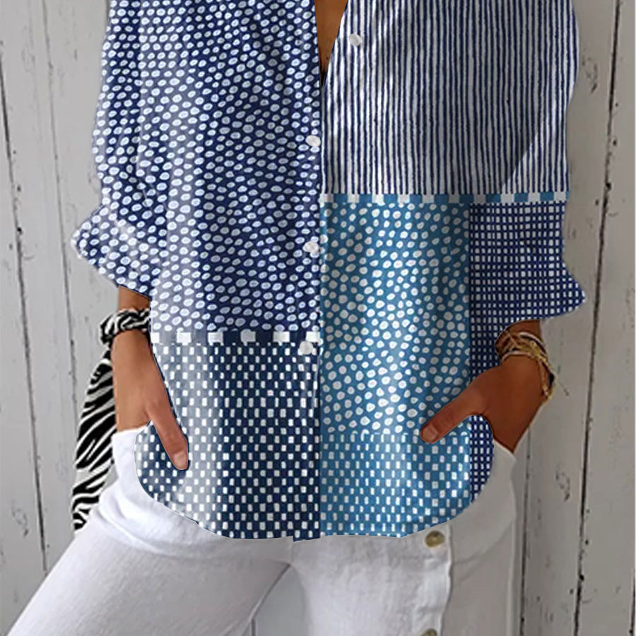 Women's Ocean Patchwork Blouse