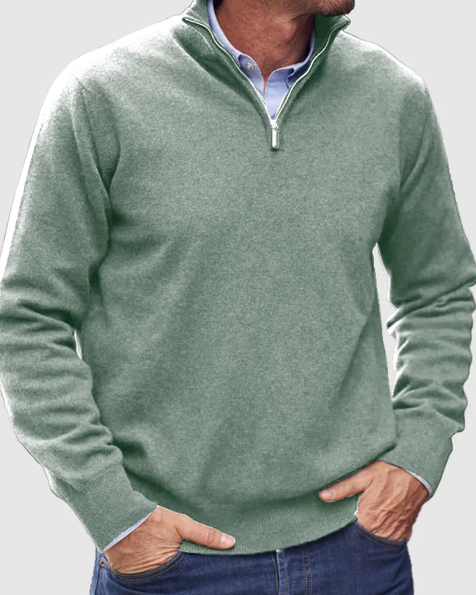 Classic Quarter-Zip Everyday Sweater - Timeless Style and All-Day Comfort