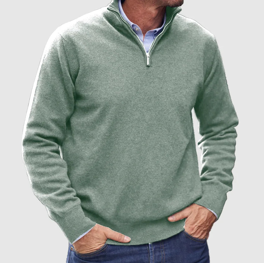 Classic Quarter-Zip Everyday Sweater - Timeless Style and All-Day Comfort
