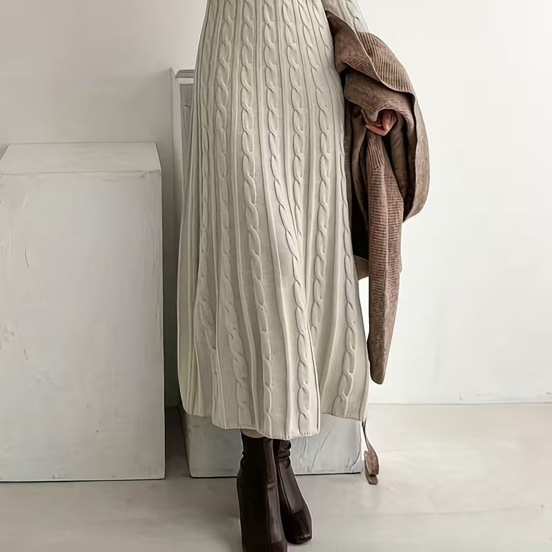 Women's Sophisticated Floor-Length Knit Dress