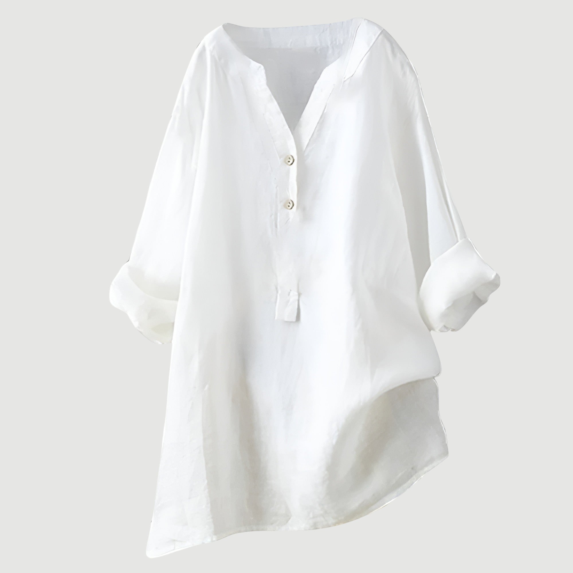 Airy Button-Up Comfort Shirt - Lightweight, Breathable Everyday Essential