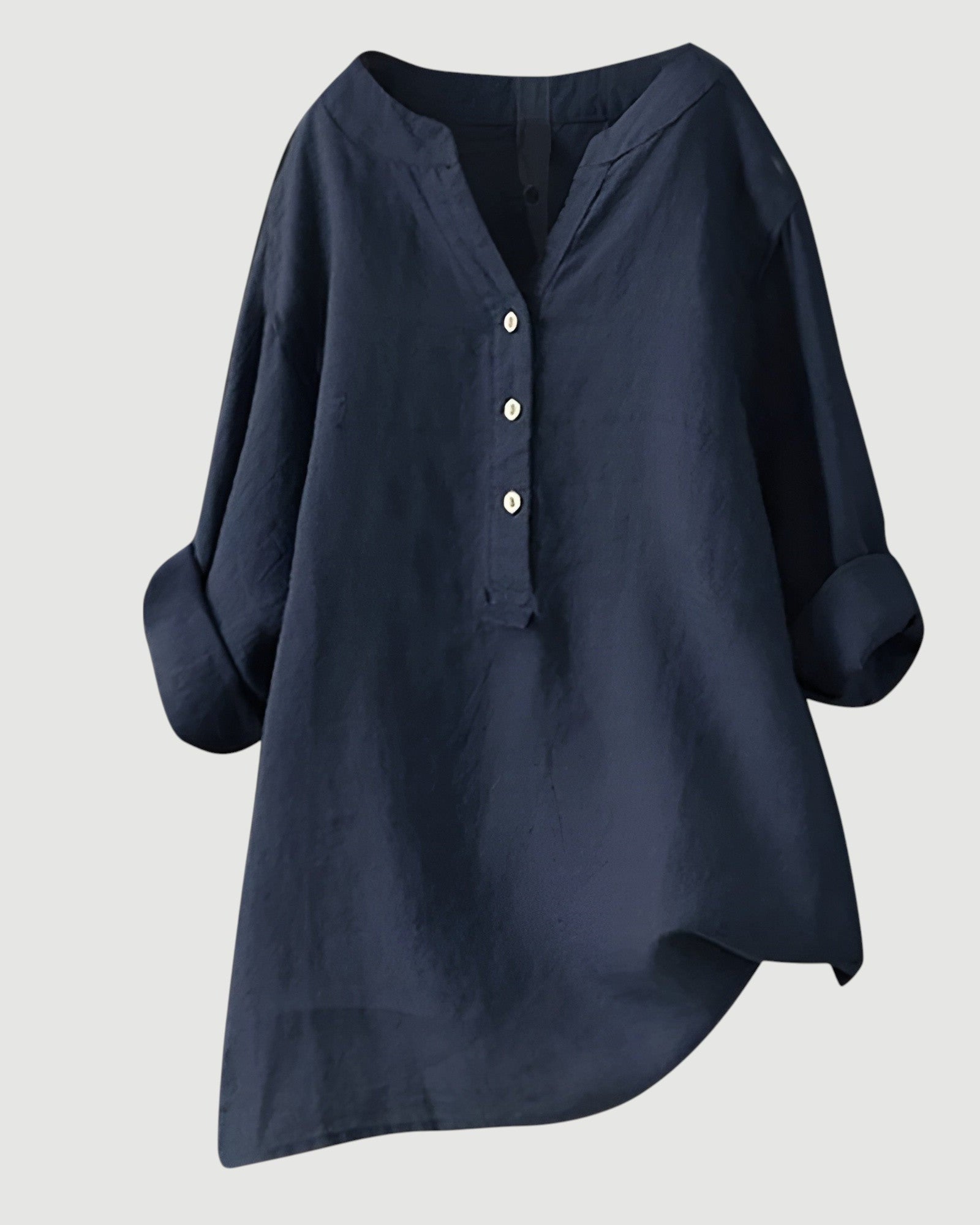 Airy Button-Up Comfort Shirt - Lightweight, Breathable Everyday Essential