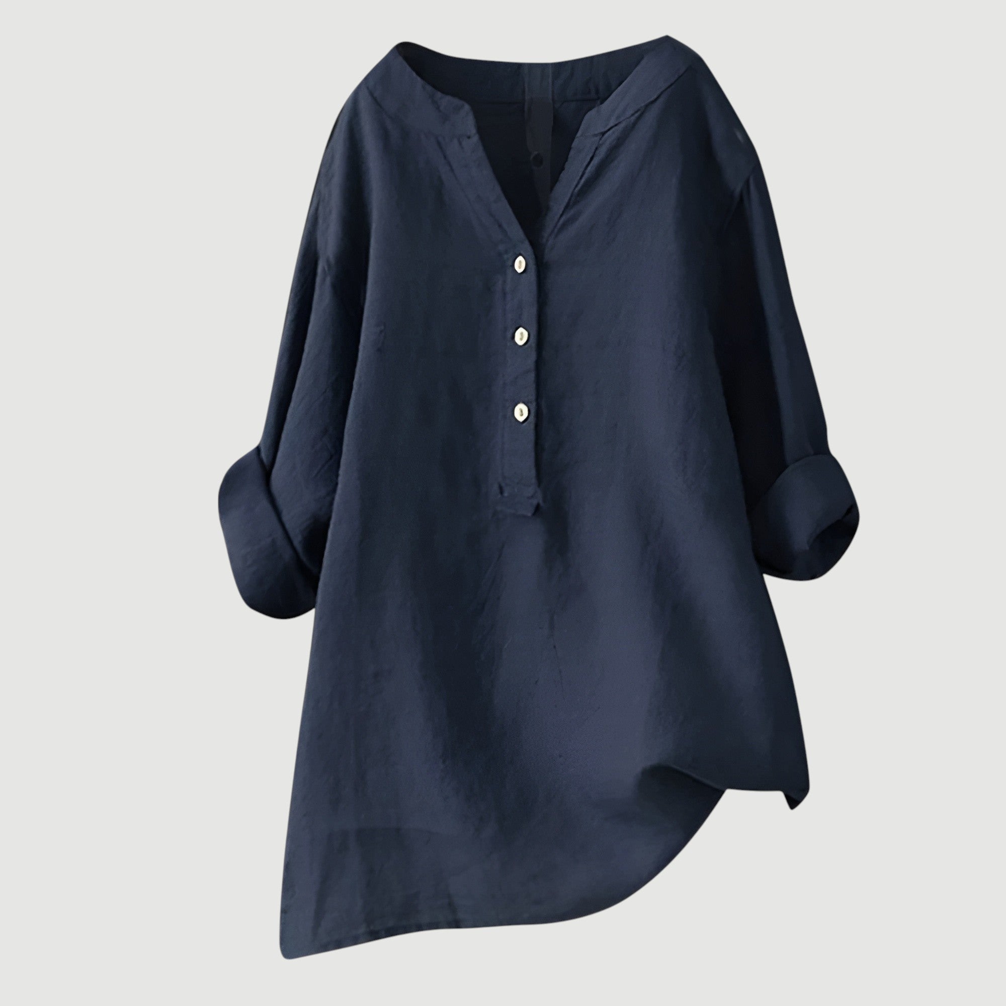 Airy Button-Up Comfort Shirt - Lightweight, Breathable Everyday Essential