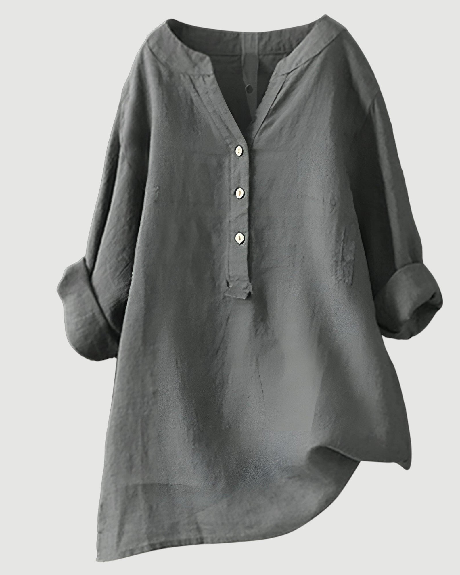 Airy Button-Up Comfort Shirt - Lightweight, Breathable Everyday Essential