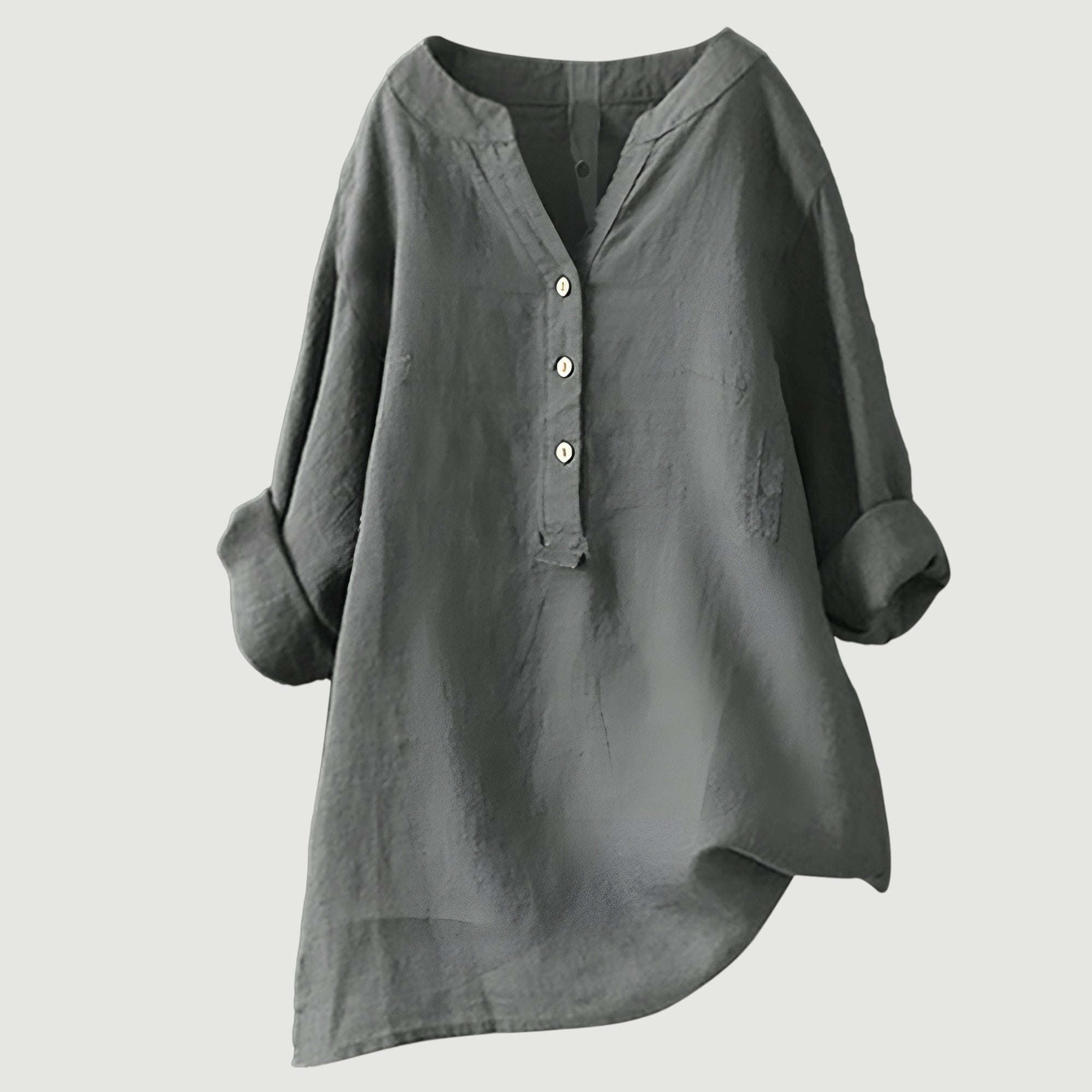 Airy Button-Up Comfort Shirt - Lightweight, Breathable Everyday Essential