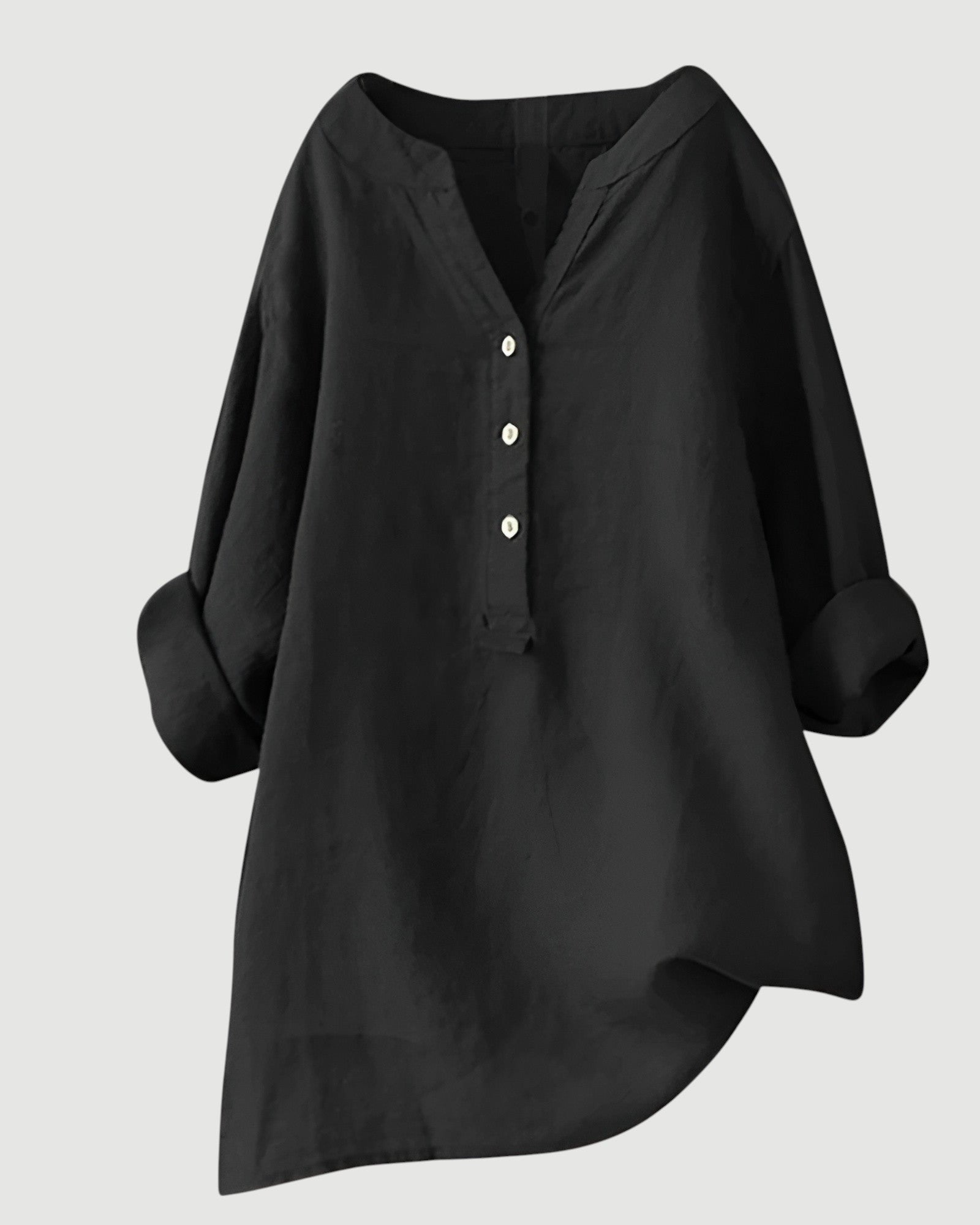 Airy Button-Up Comfort Shirt - Lightweight, Breathable Everyday Essential