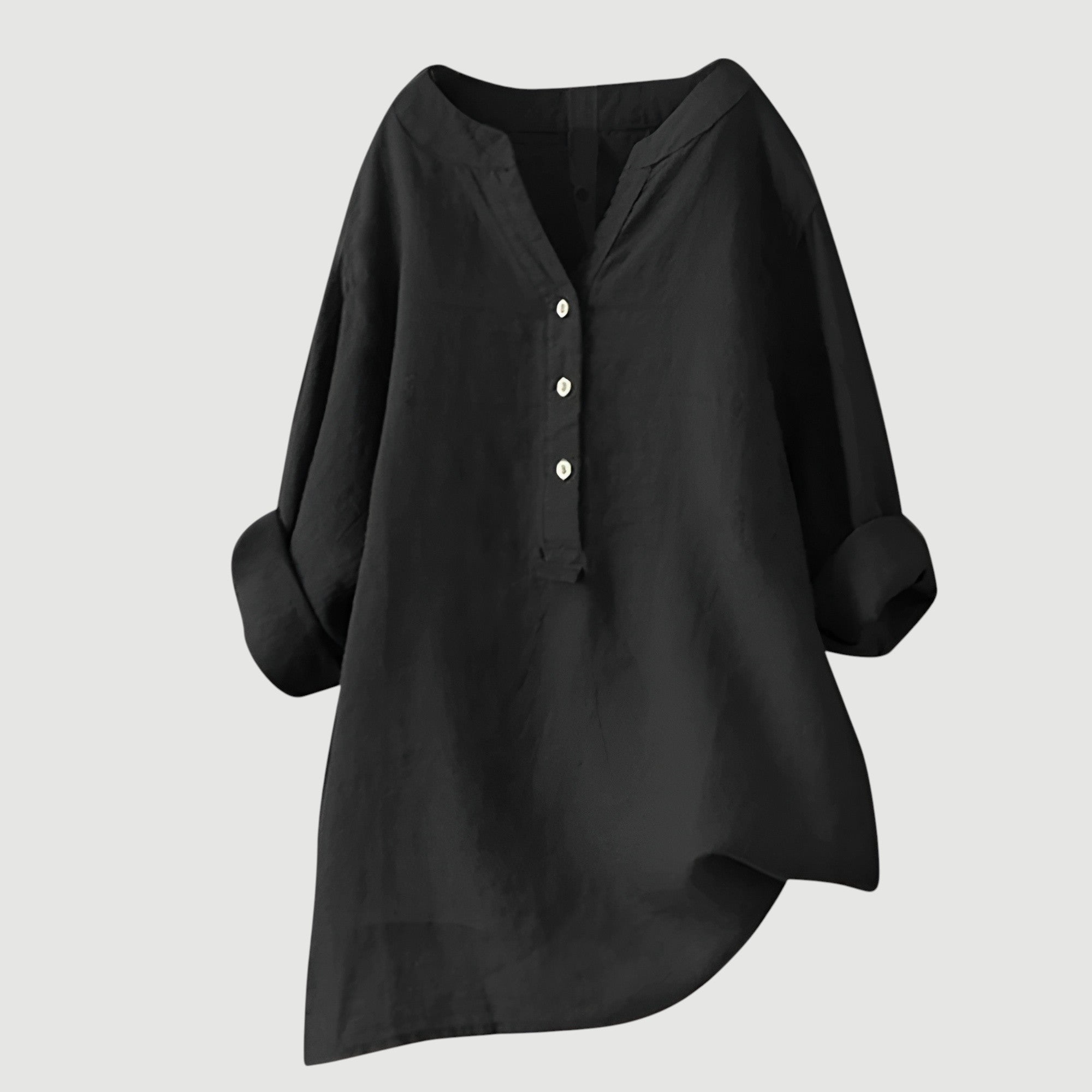 Airy Button-Up Comfort Shirt - Lightweight, Breathable Everyday Essential