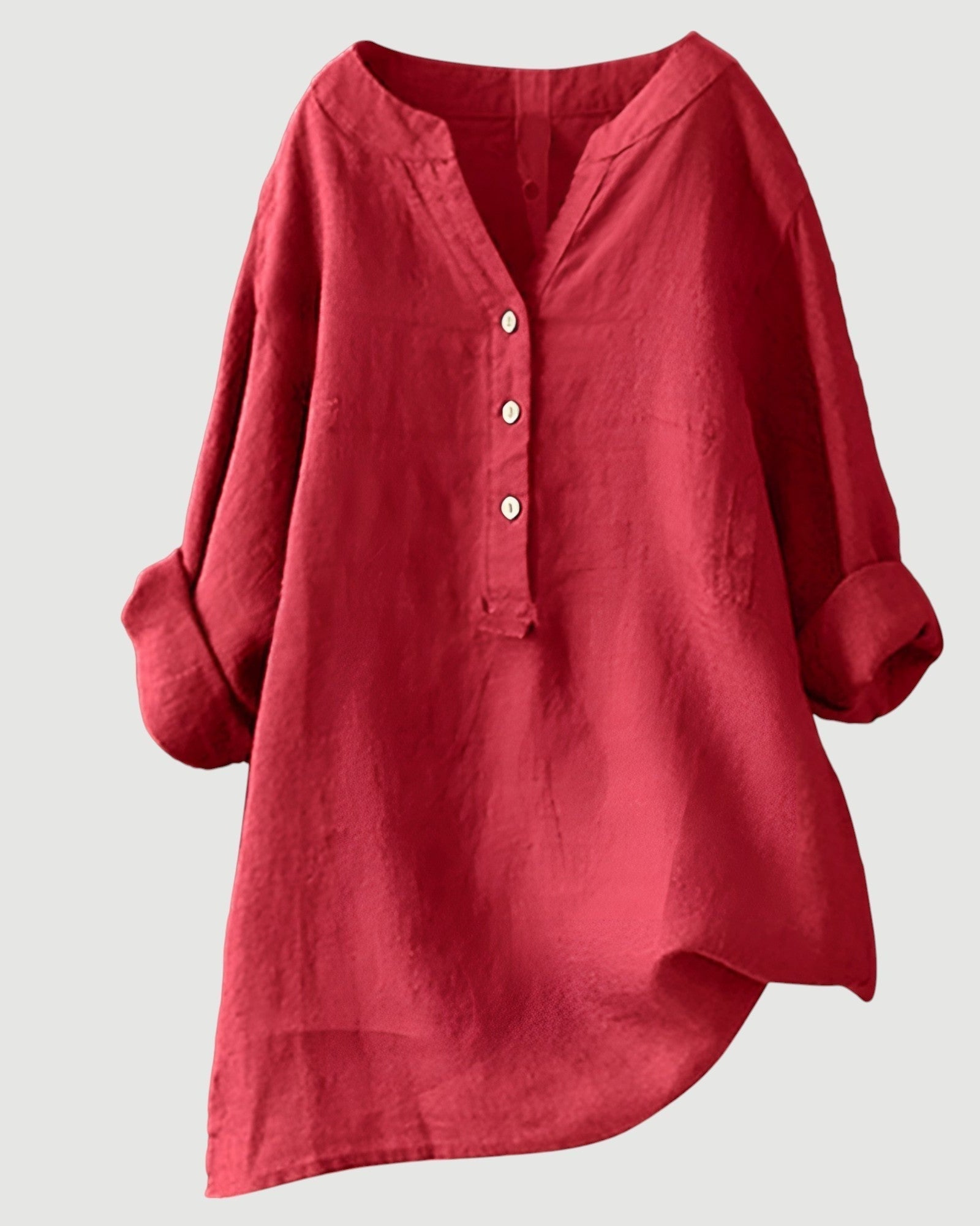 Airy Button-Up Comfort Shirt - Lightweight, Breathable Everyday Essential