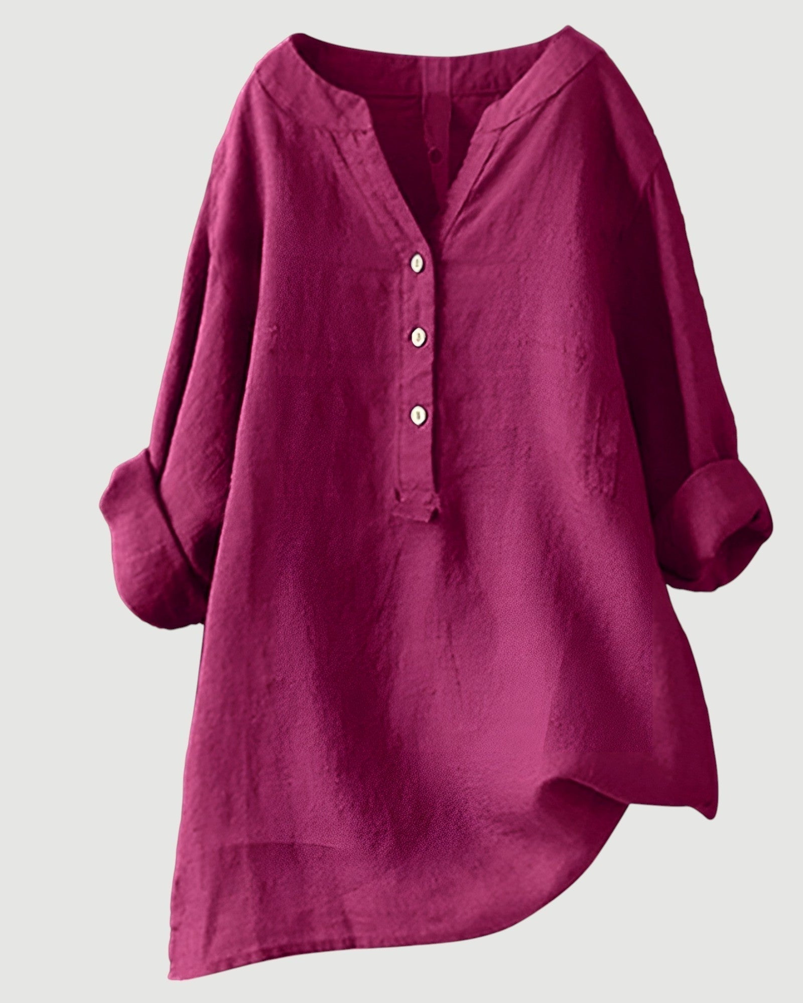 Airy Button-Up Comfort Shirt - Lightweight, Breathable Everyday Essential