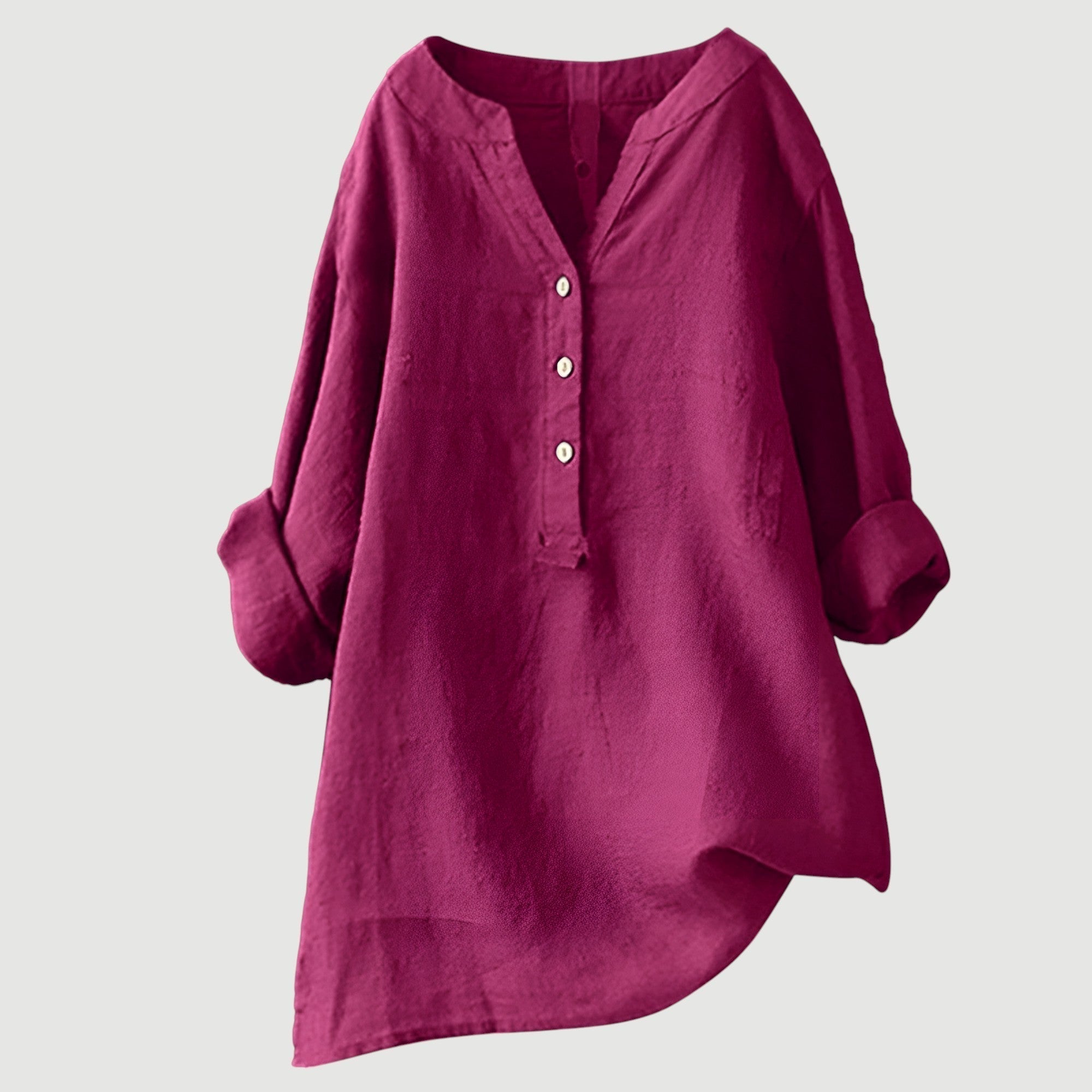 Airy Button-Up Comfort Shirt - Lightweight, Breathable Everyday Essential