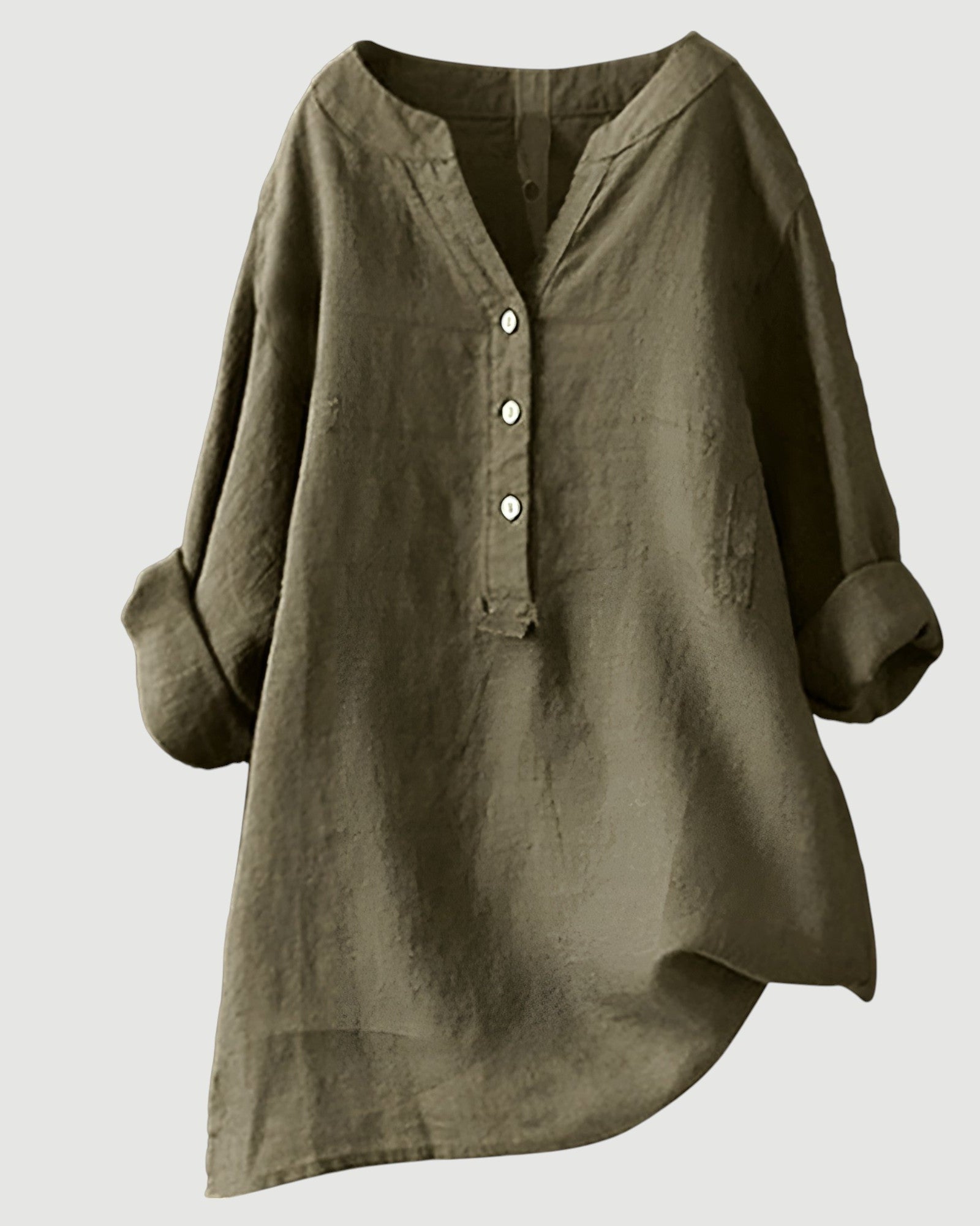 Airy Button-Up Comfort Shirt - Lightweight, Breathable Everyday Essential
