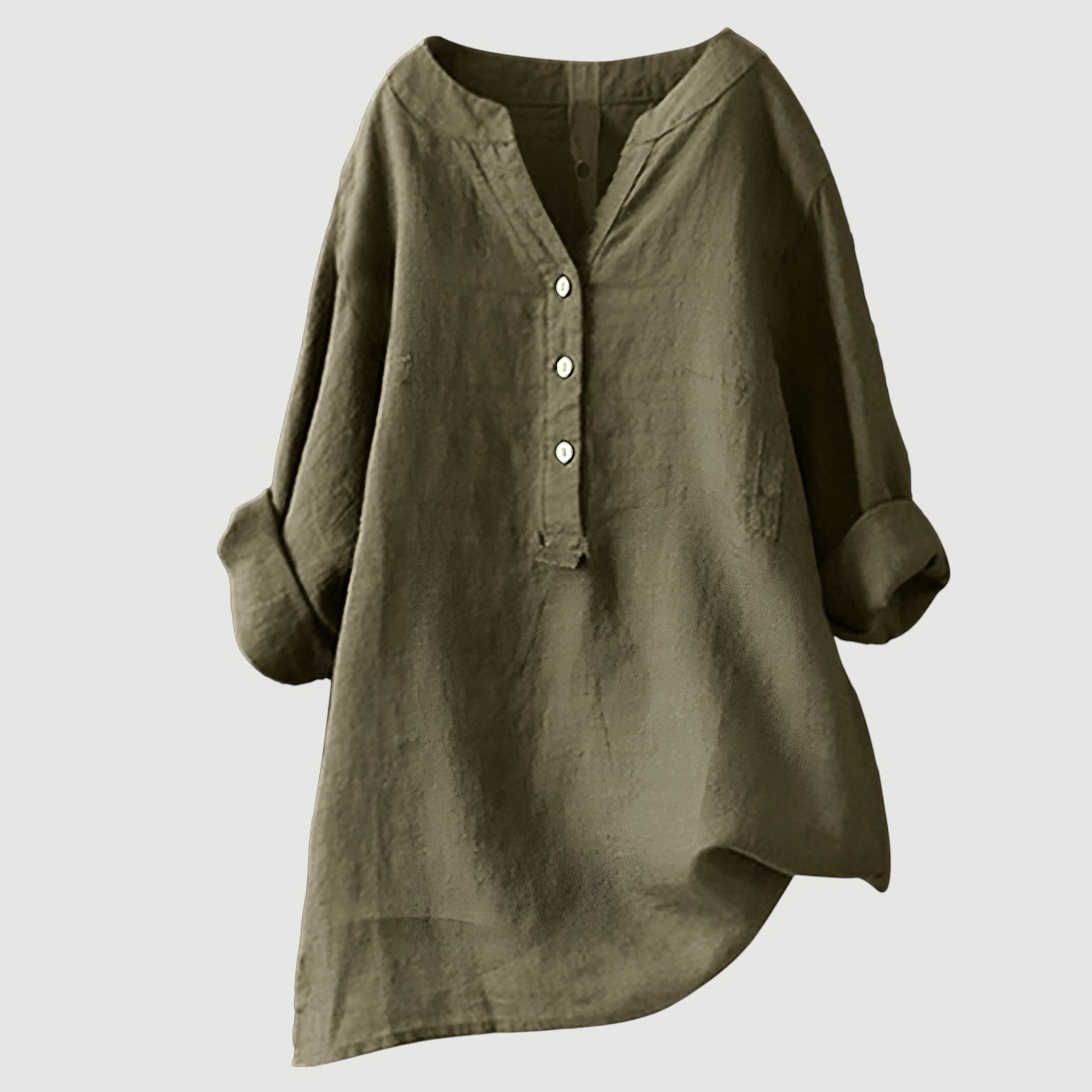 Airy Button-Up Comfort Shirt - Lightweight, Breathable Everyday Essential