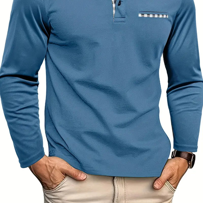 Men's Premium Long-Sleeve Polo Shirt