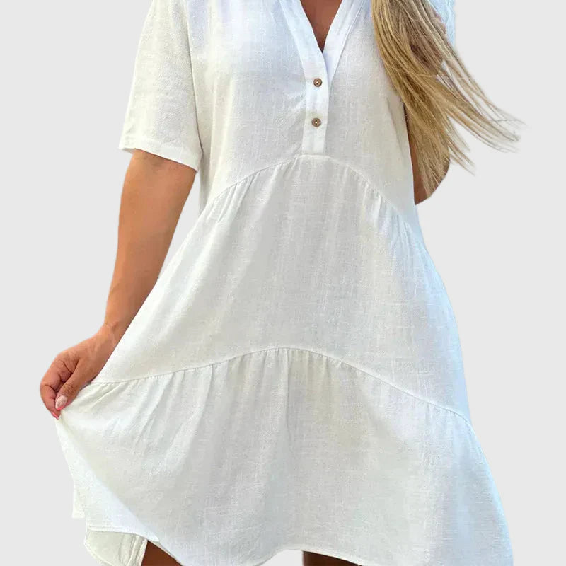 Women's Ariana Flowing Elegant Mini Dress - Effortless Chic in a