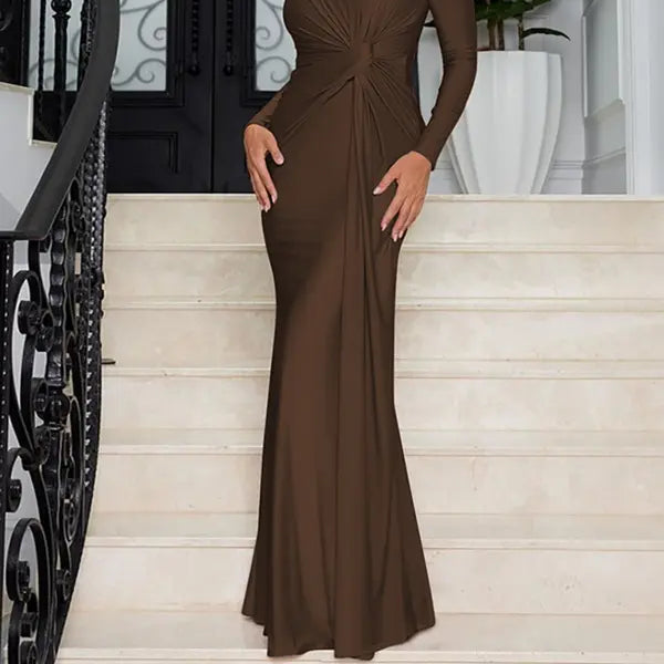Women's Elegant Ruched Bodycon Dress