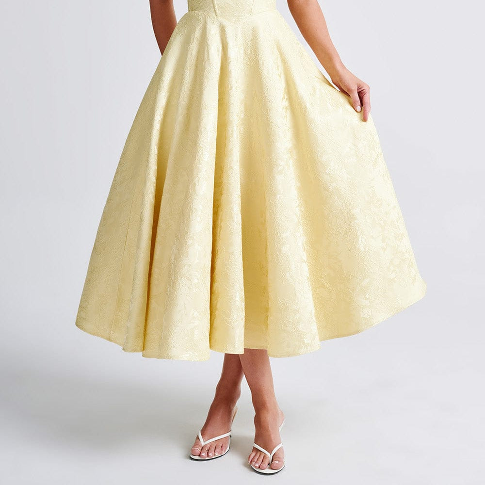 Women's Halter Midi Dress for Wedding Guests - Elegant & Flattering