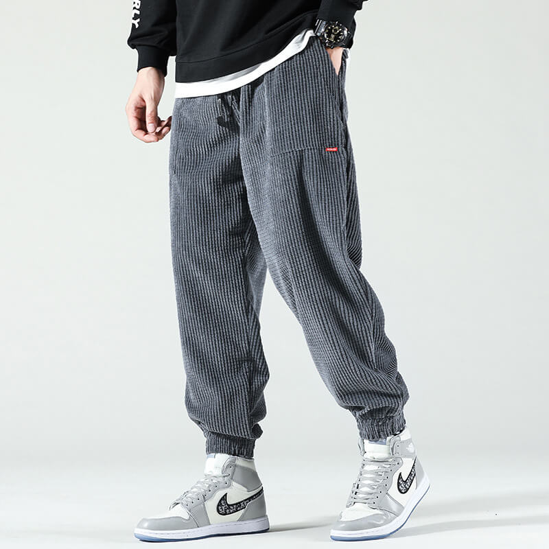 Men's Corduroy-Look Cargo Pants - Comfortable All-Day Fit for