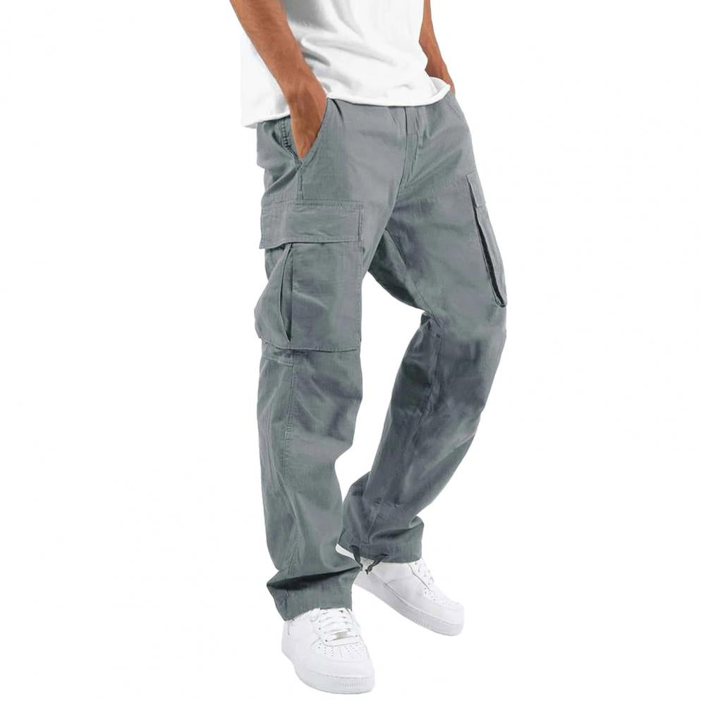 Men's Cargo Pants - Relaxed Fit with Straight-Leg Style and Handy