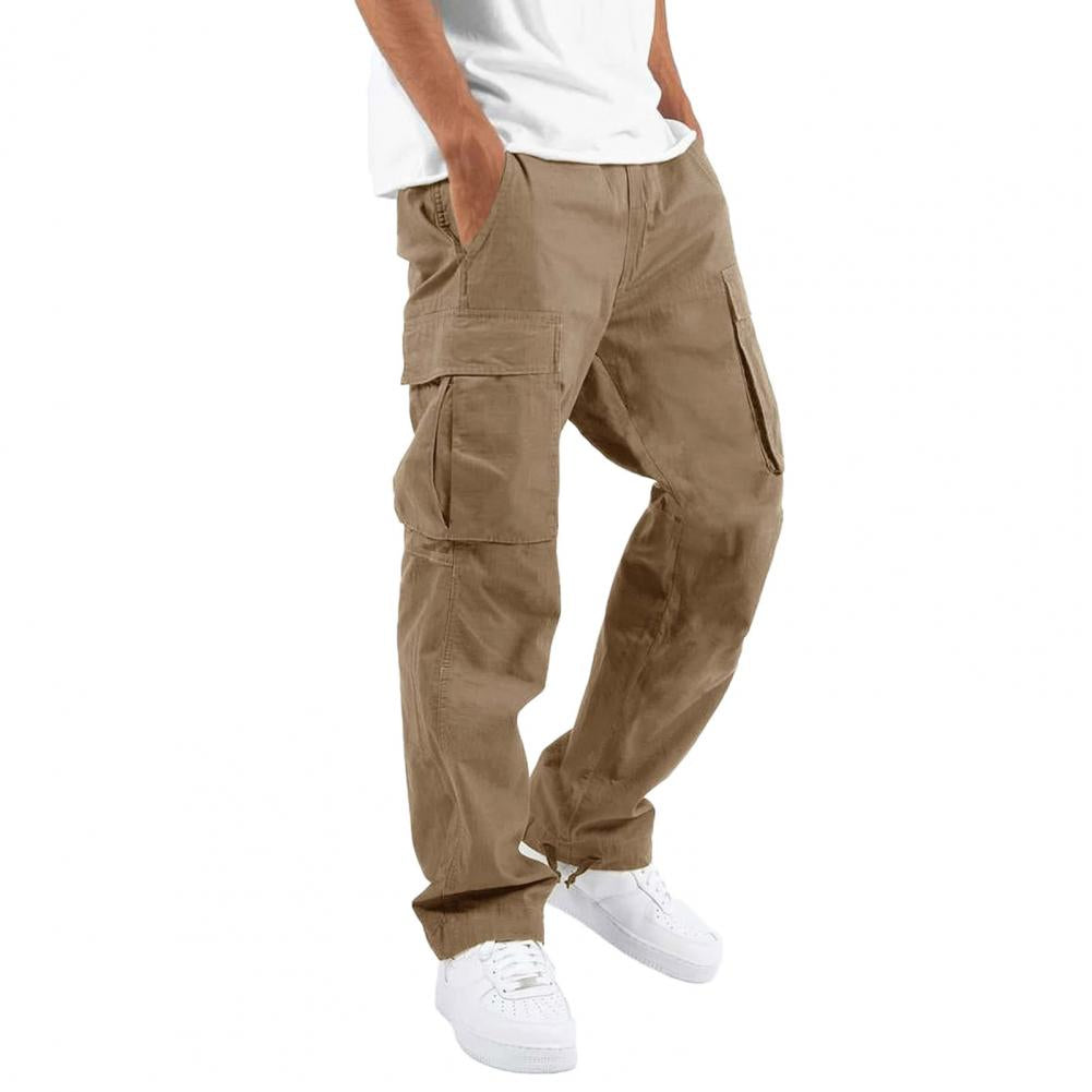 Men's Cargo Pants - Relaxed Fit with Straight-Leg Style and Handy