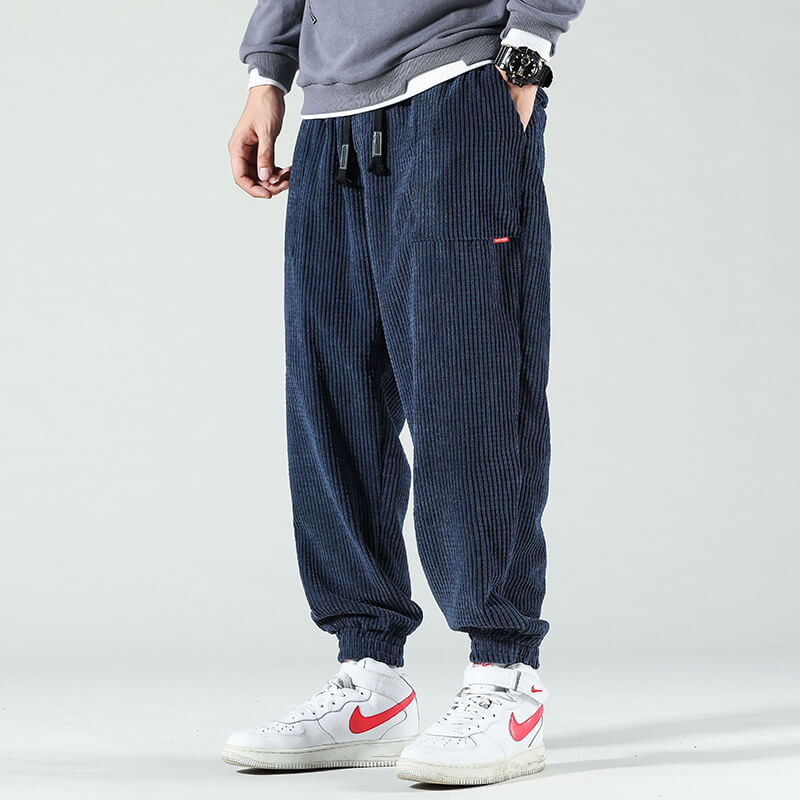 Men's Corduroy-Look Cargo Pants - Comfortable All-Day Fit for