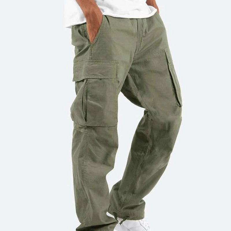 Men's Cargo Pants - Relaxed Fit with Straight-Leg Style and Handy