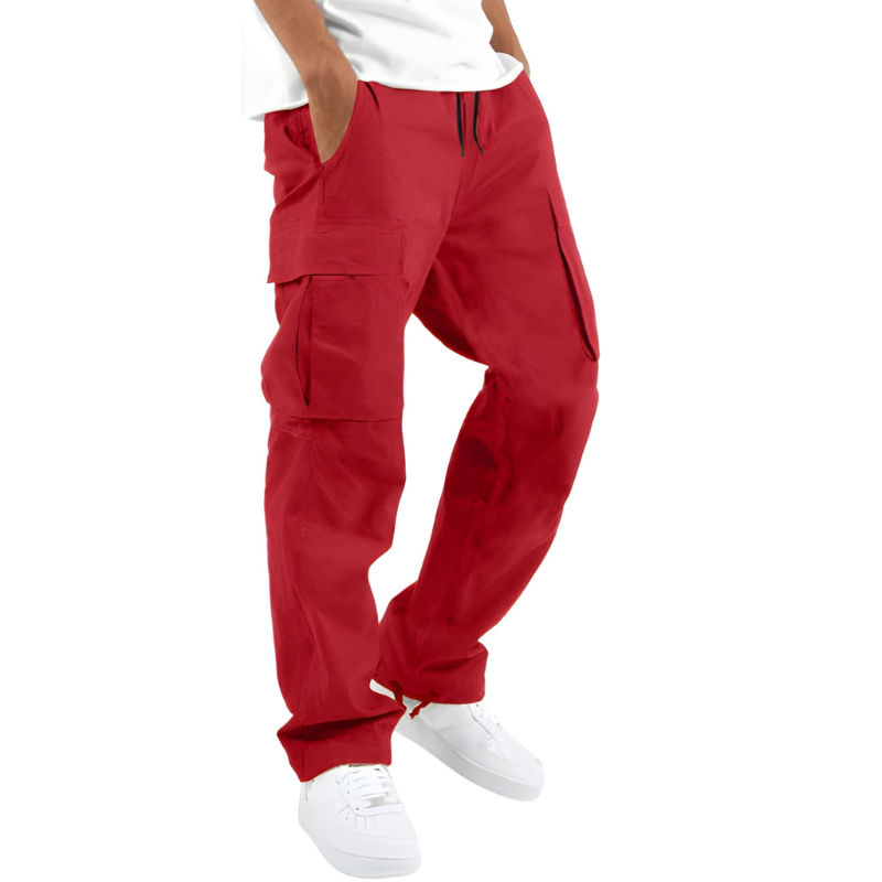 Men's Cargo Pants - Relaxed Fit with Straight-Leg Style and Handy