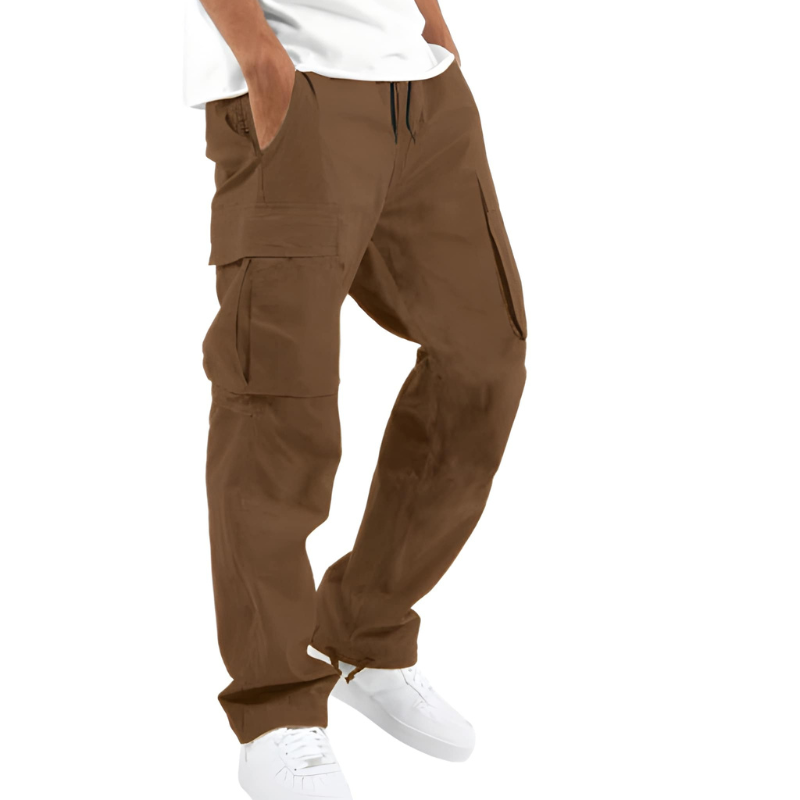 Men's Cargo Pants - Relaxed Fit with Straight-Leg Style and Handy