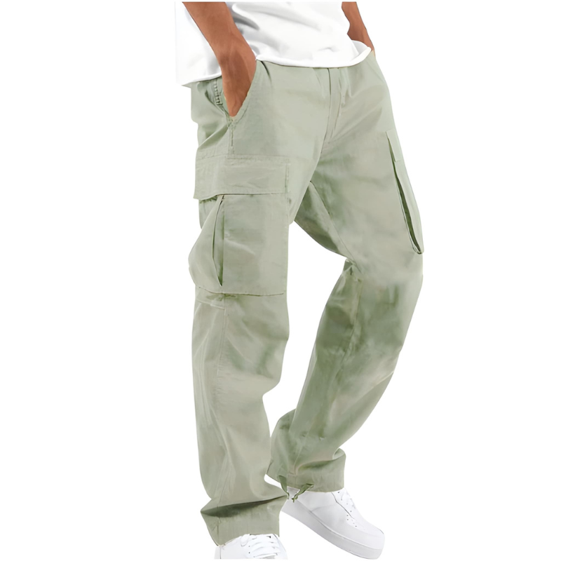 Men's Cargo Pants - Relaxed Fit with Straight-Leg Style and Handy