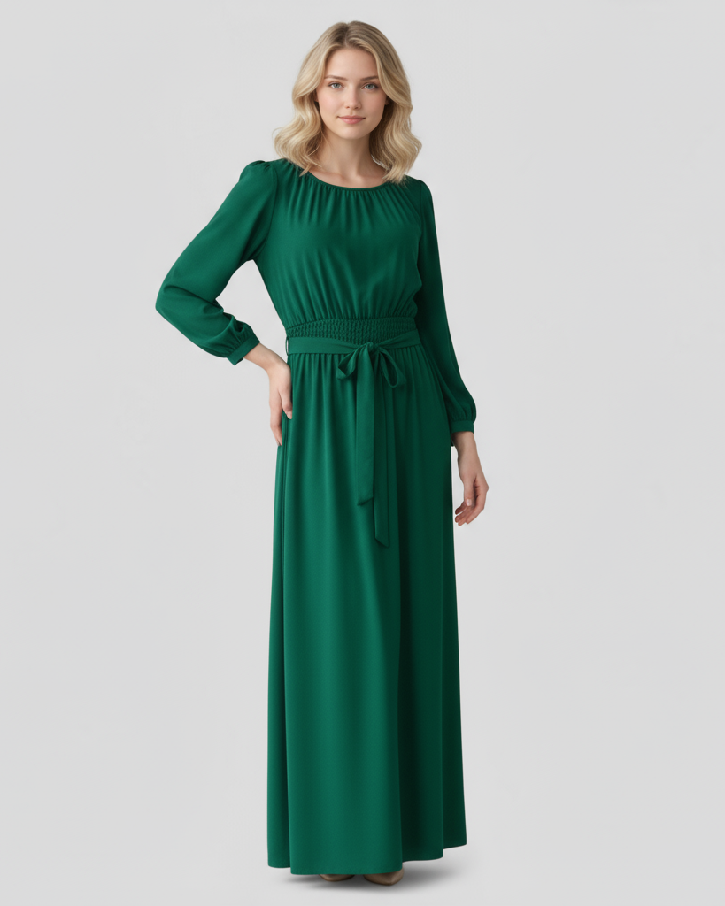 Chic Belted Maxi Dress for Effortless Elegance