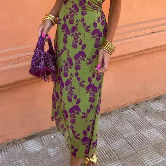 Women's Elegant Long Printed Maxi Dress