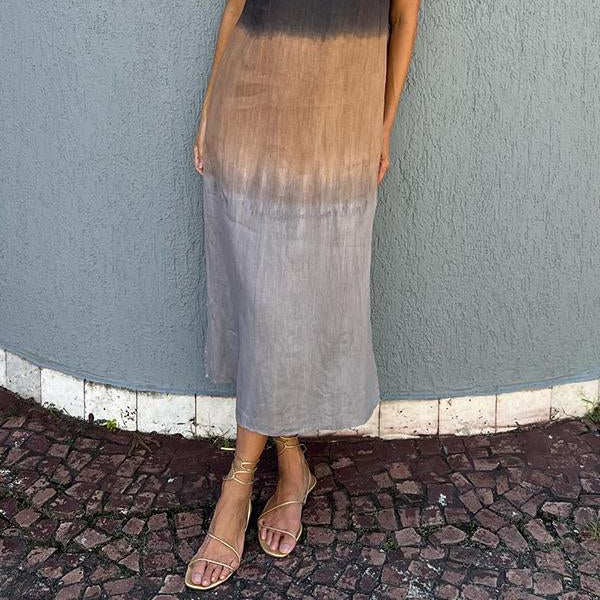 Women's Elegant Dress with a Timeless Natural Print