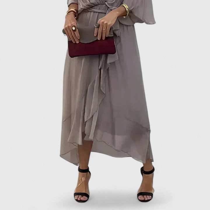 Women's Elegant V Neck Dress with Timeless Sophistication